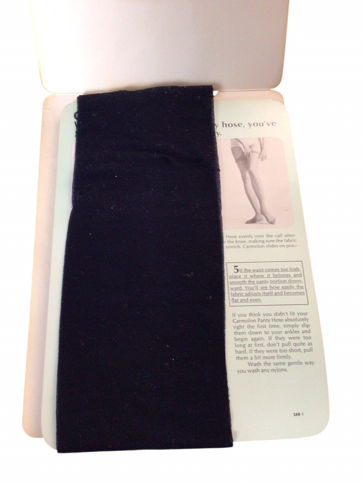 Vintage MOJUD 100% Carmolon Nylon Medium/Tall Navy Sheer To The Waist