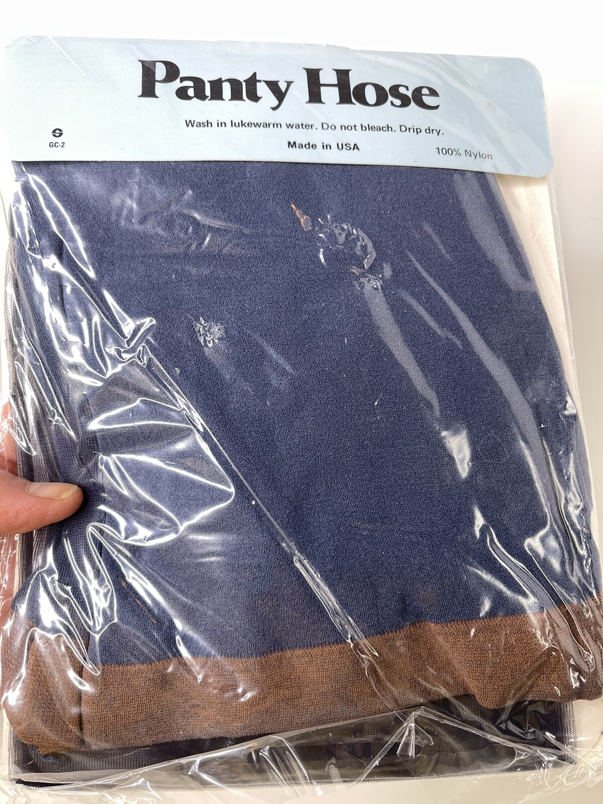 Vintage Sheer Sandalfoot Navy medium tall Panty Hose 1970’s NOS Sexy Nylon