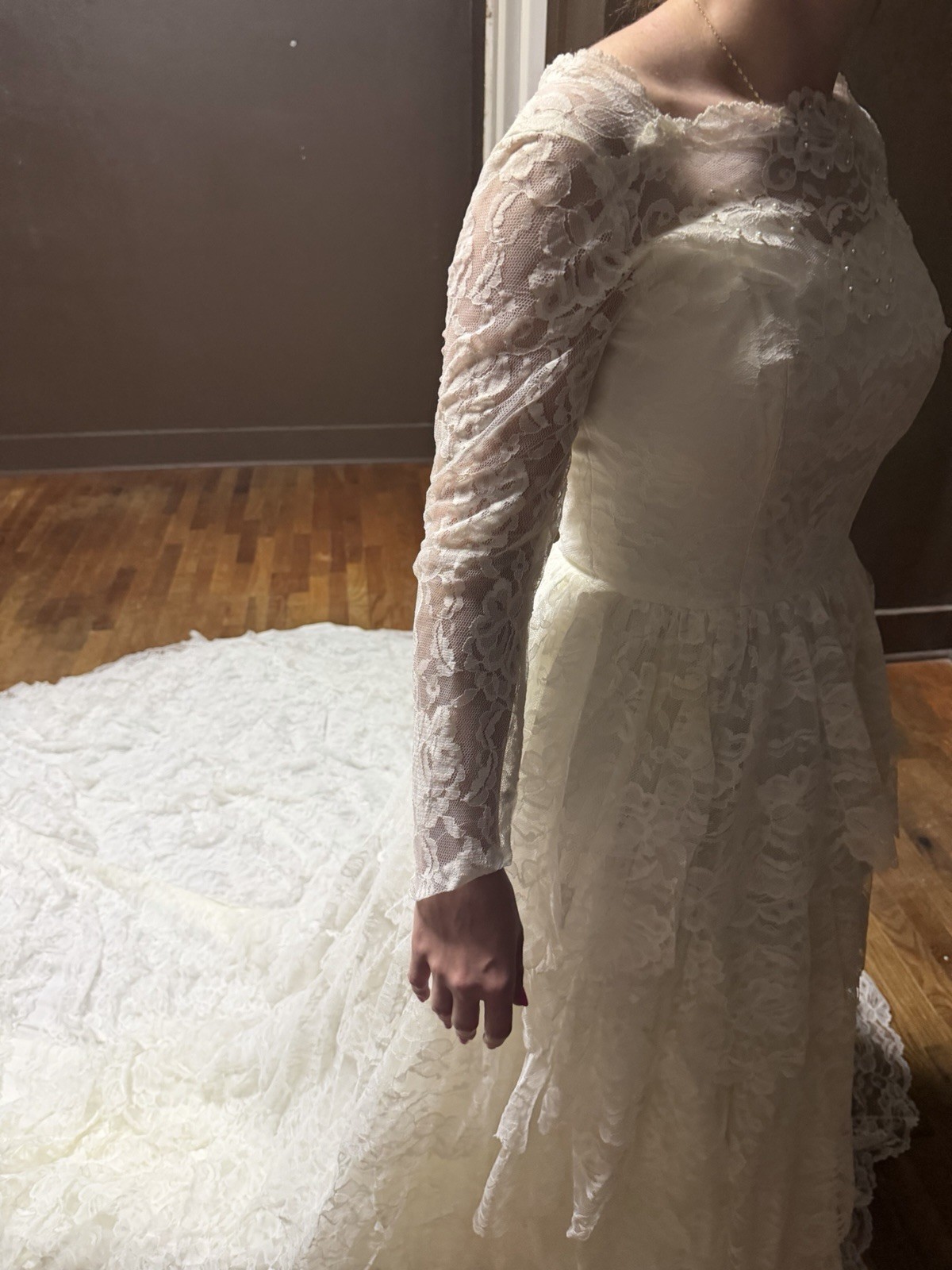 Vintage 60’s Bridal Originals Wedding Dress with Long Train