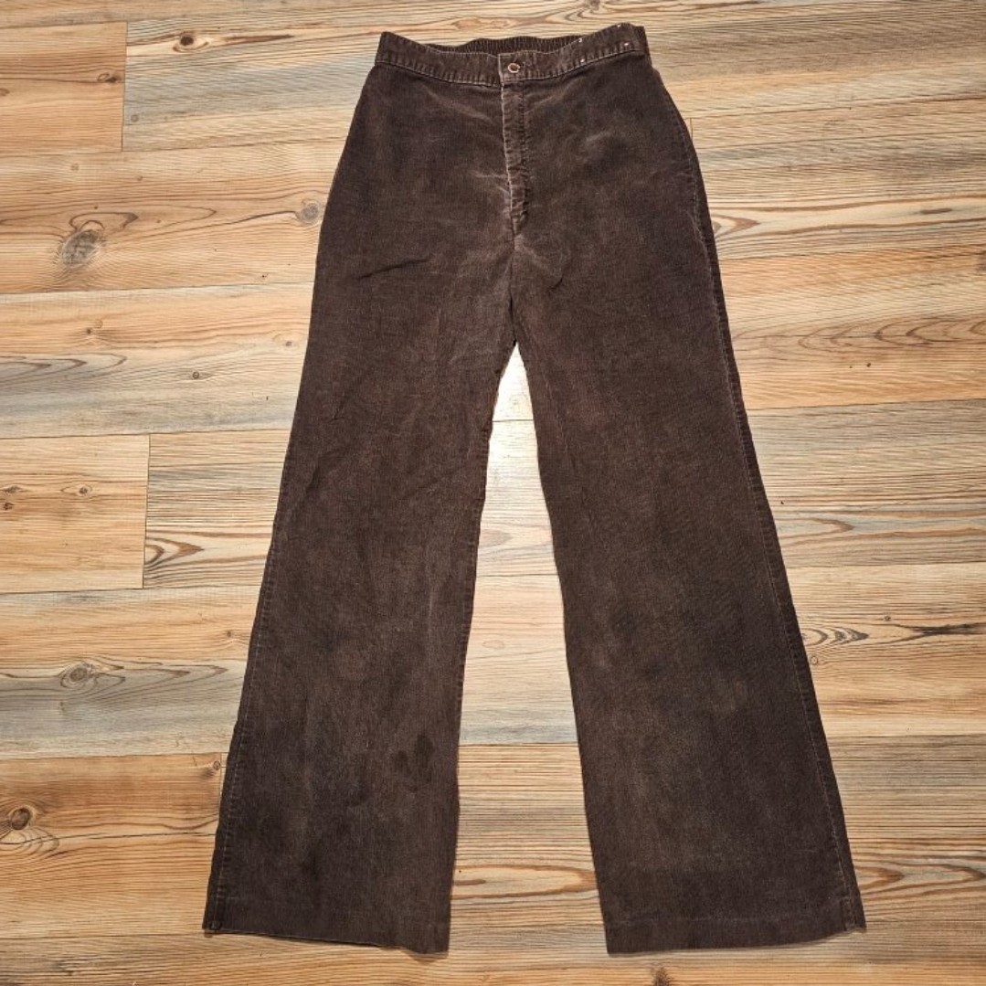 VTG Levi&rsquo;s Corduroy Brown Sf 207 70&rsquo;s 80&rsquo;s Scoville Zipper High Waisted Flare
