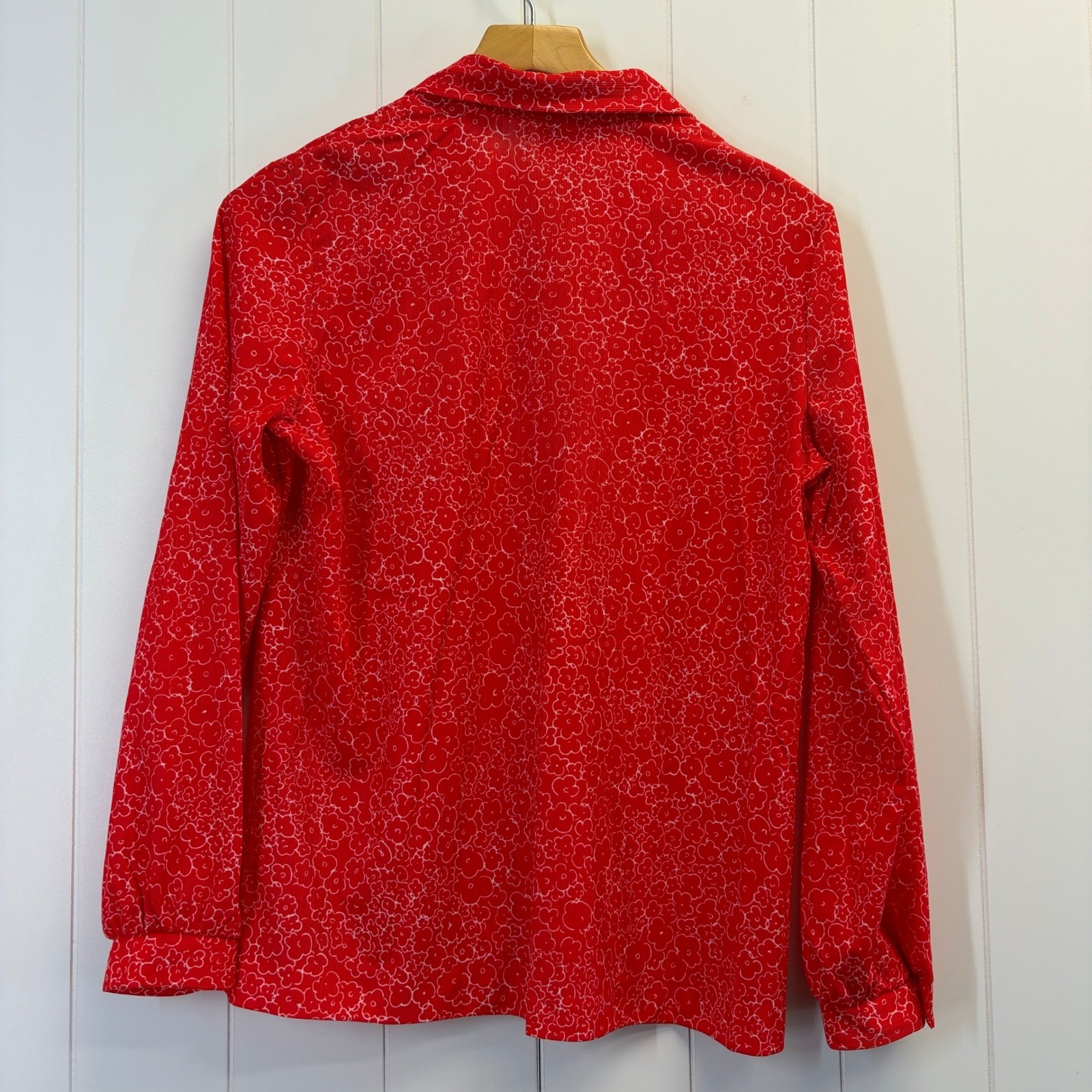Vintage Graff Californiawear 70s Floral Button Down Top Women Large Grannycore