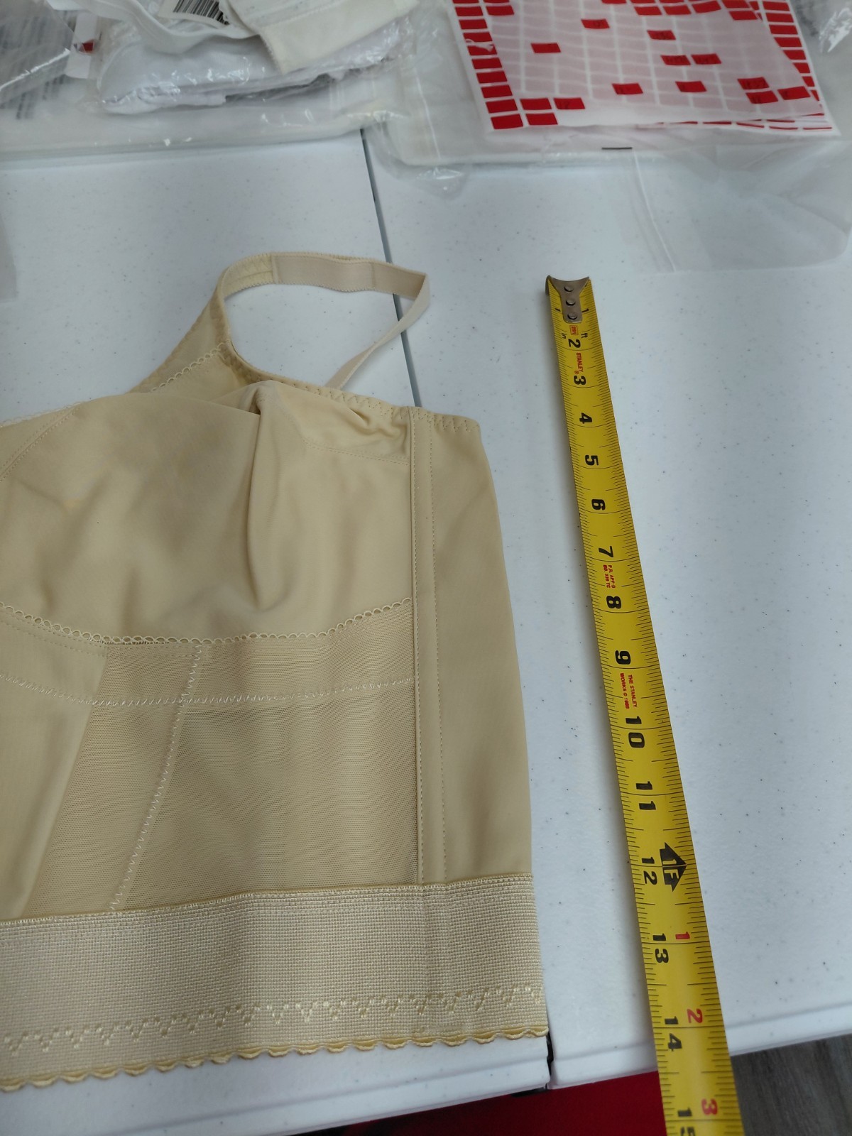 Vintage Crown-nette Longline Beige Bra Size 46C