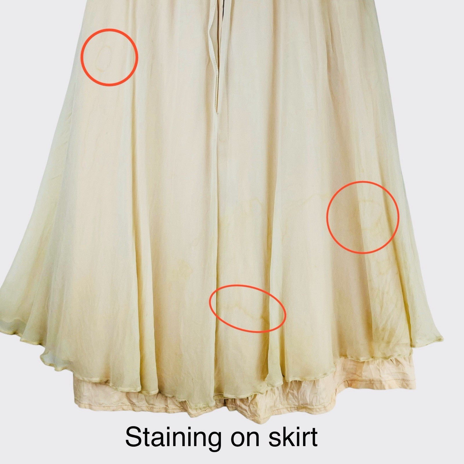 Vintage 50s Fred Perlberg Chiffon Party Dress Sequin Sleeveless Beige Nude READ