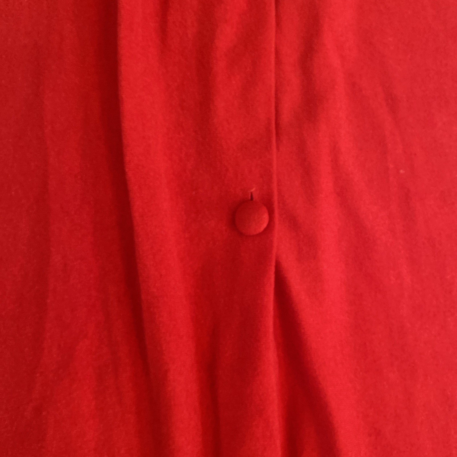 Vintage Texsheen Long Sleeve Maxi Red Dressing Gown Button Robe Small