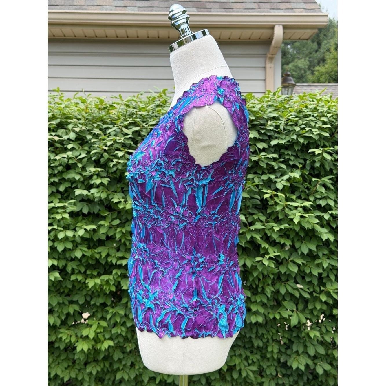 Vintage Y2K Origami Magic Crinkle Top Fairy Grunge Mermaid Rave Scene OSFM