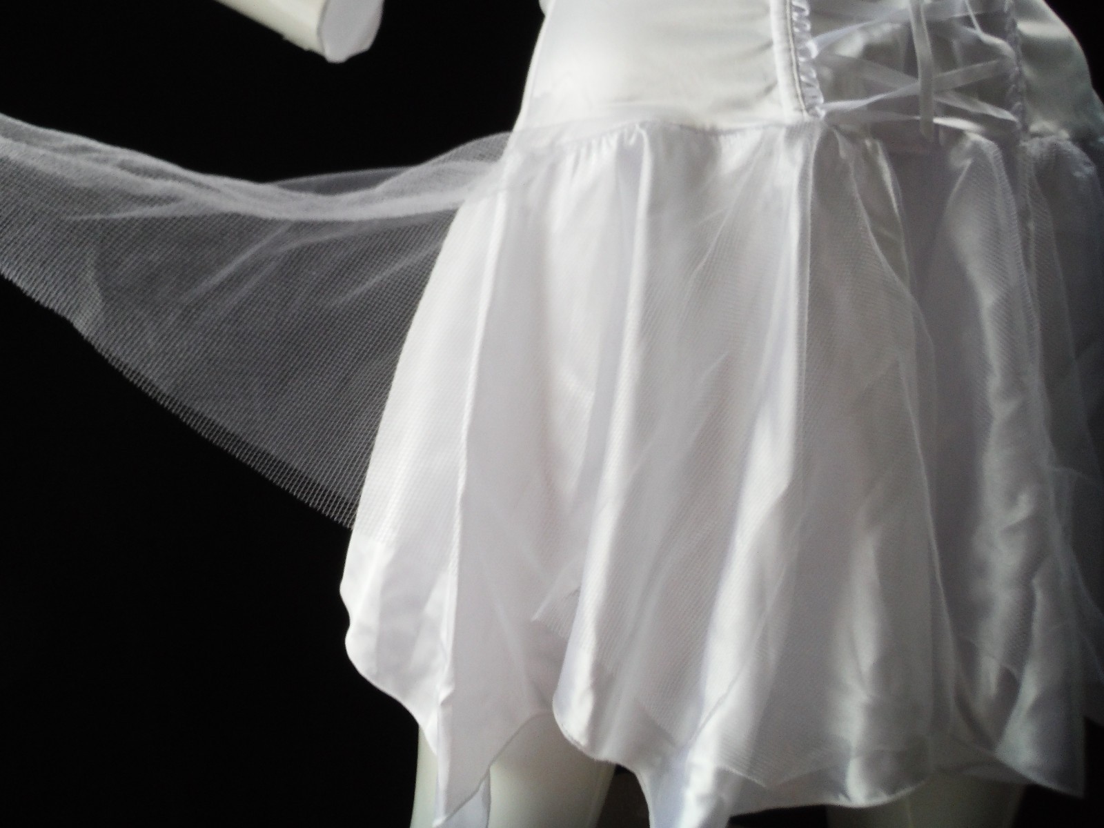 VTG Fredericks of Hollywood 90&rsquo;s New Sexy!! White Lingerie Dress Tie Up Bodice S
