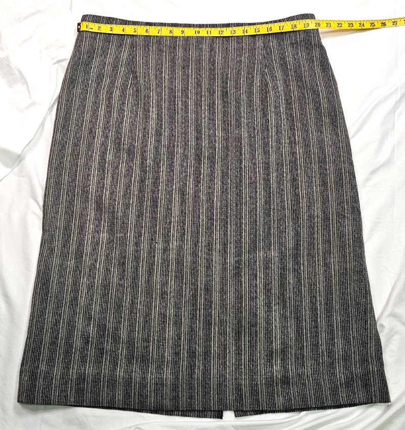 Vintage Vertical Tweed Lined Skirt Women’s XXL Back Slit