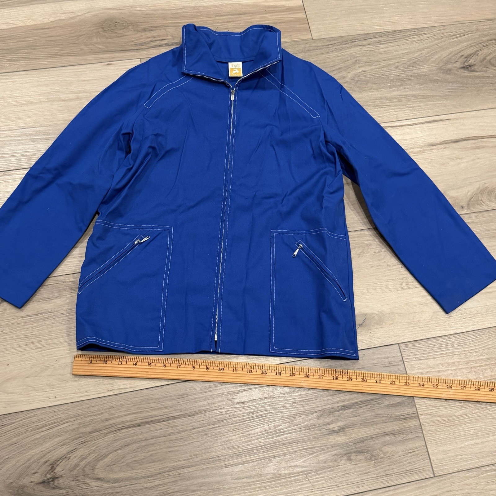 White Stag Jacket Womens Blue 70&rsquo;s Full Zip Mechanic Work Wear Made In USA
