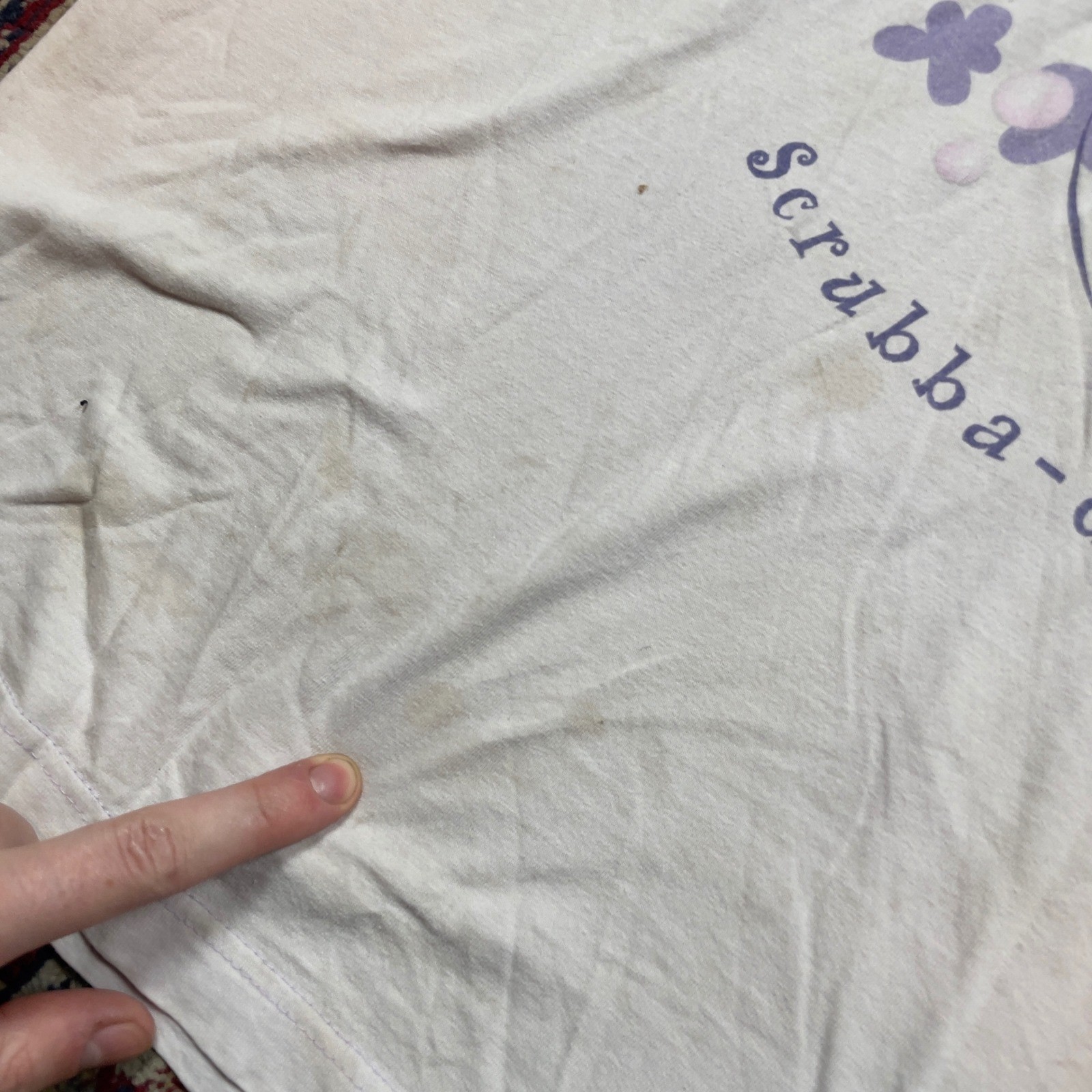 VTG 2001 Scooby-Doo Scrubba-dub-dub Graphic Tee Purple Grey One Size Sleep Funny