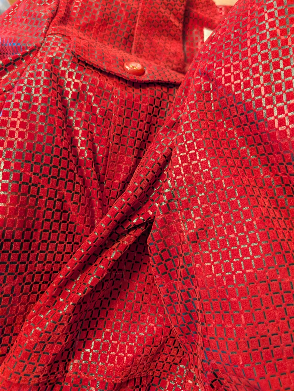 Vtg womens jacket PM (petite medium), red and black ERIN LONDON