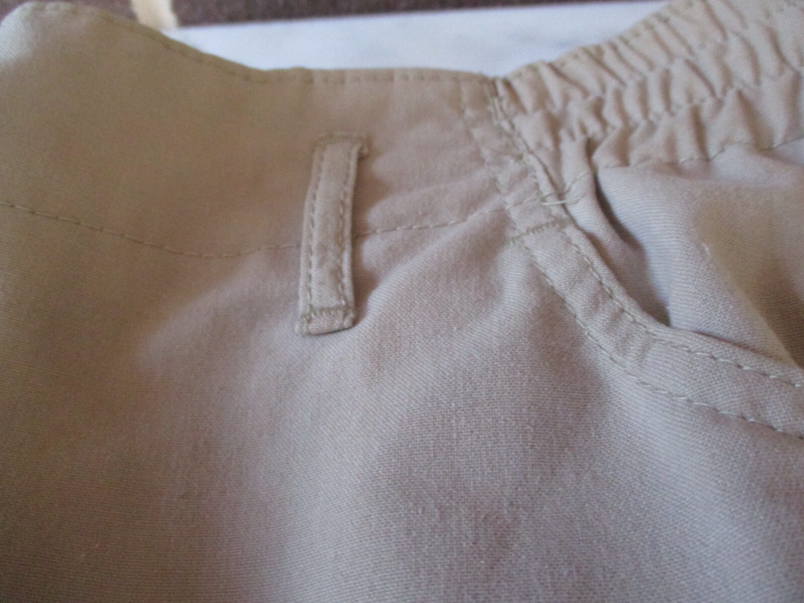 P.S. Gitano Pants Size 36/22W Reg.Beige -Zip/Button/Elastic/ Belt Loops Waist