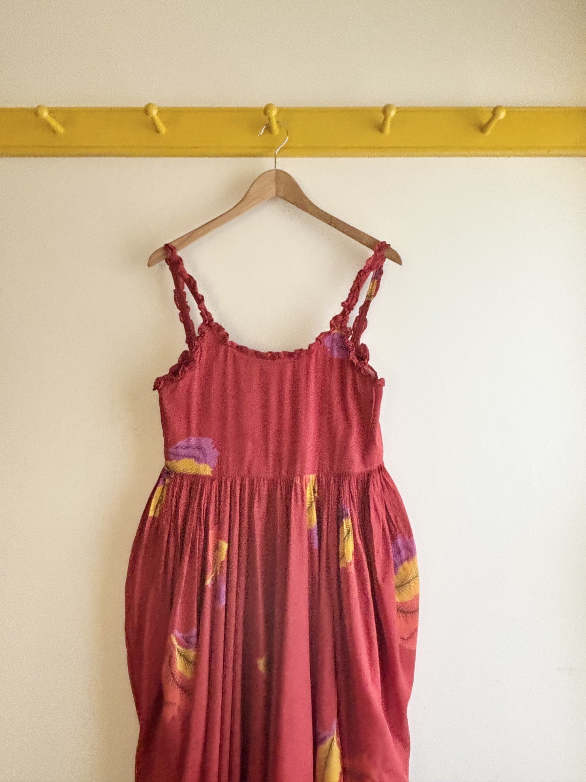 Vintage 70s rare KENZO « Jungle Jap » ruffle bubble cotton tropical sun dress 38