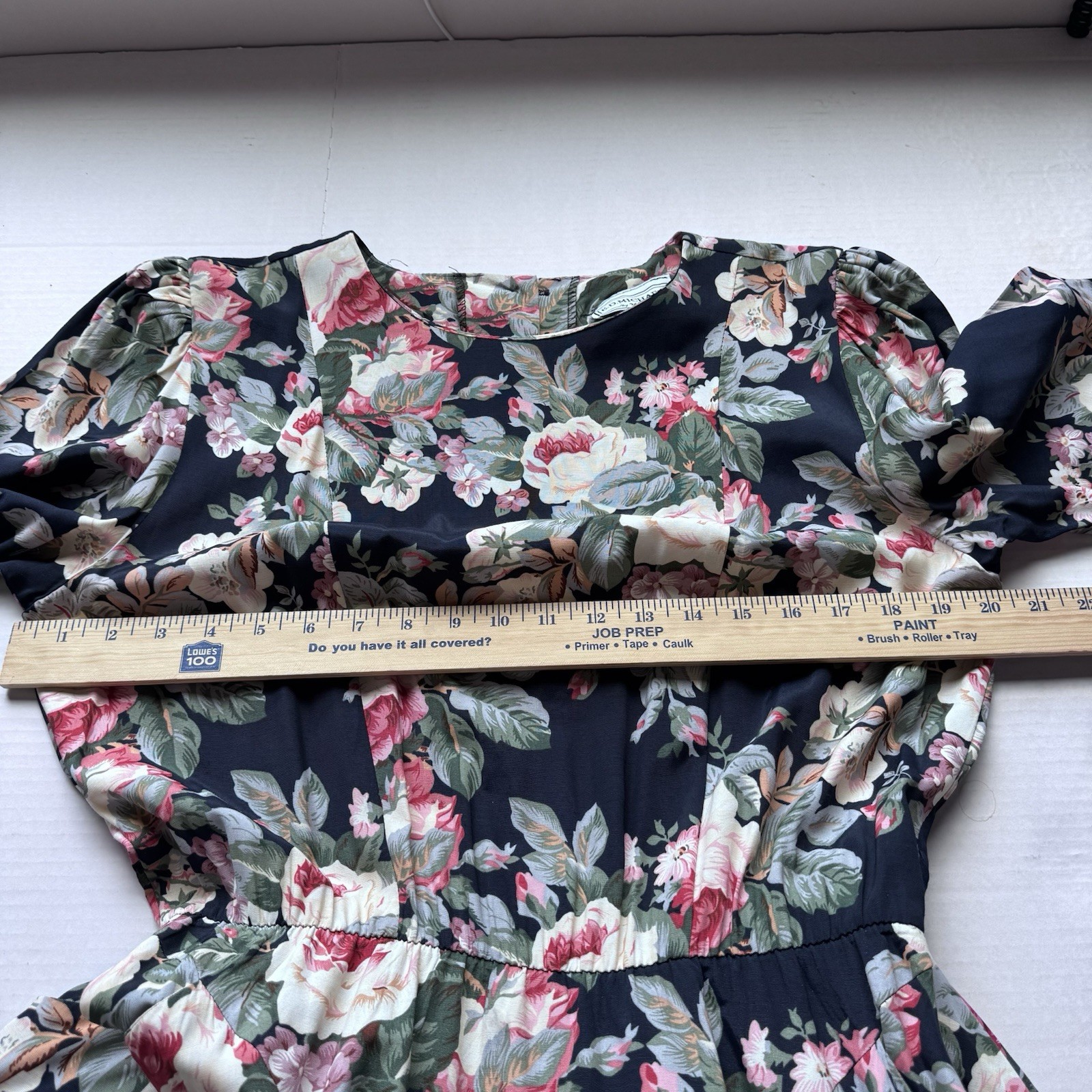 Vintage E.D. Michaels Melanie Drucker 12 Floral A Line Dress Cottagecore Teacher