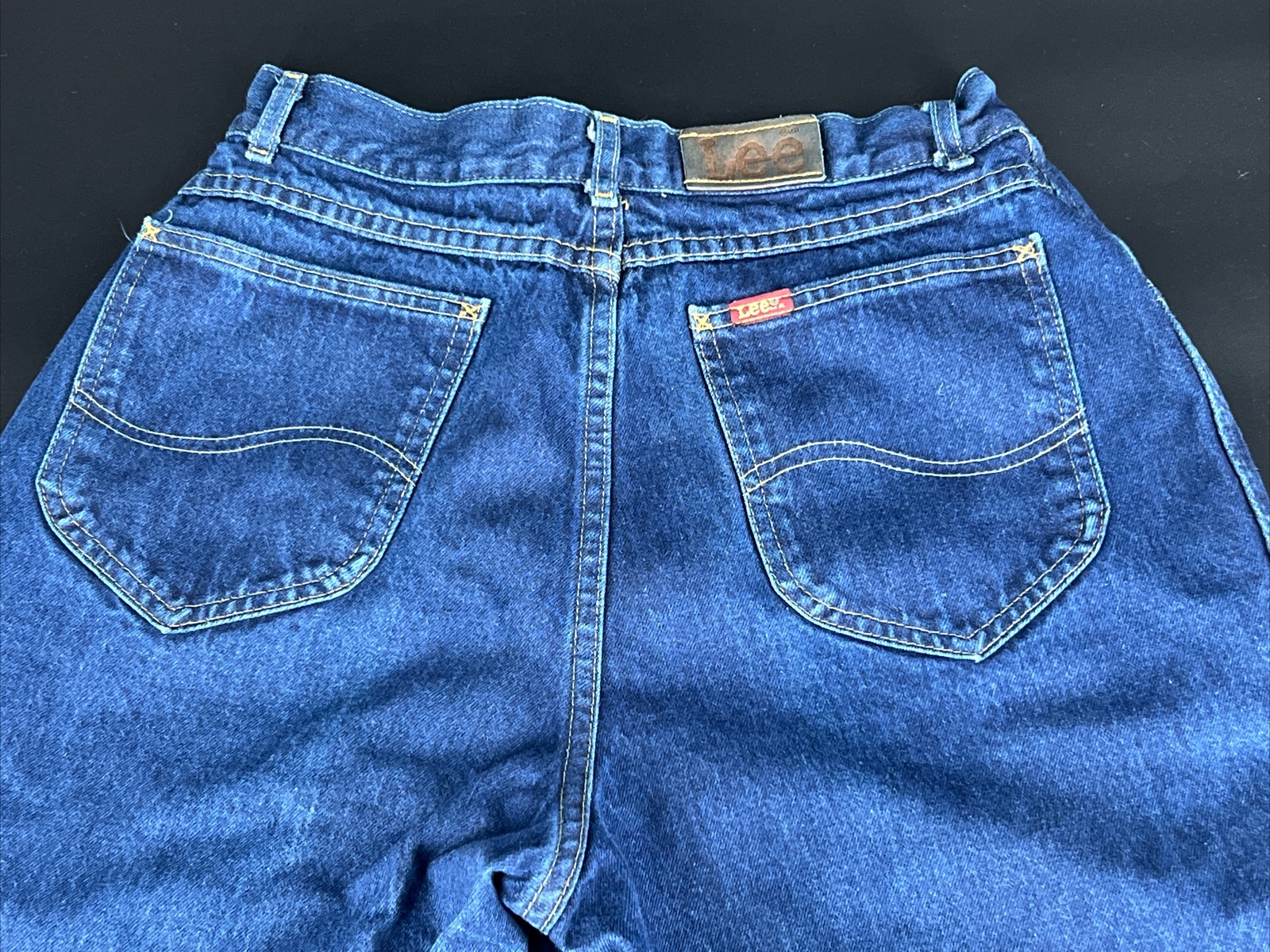 Vintage 80’s High Waist Lee Mom Jeans Size 13 (33”x29”) Pleated Tapered Leg 13”