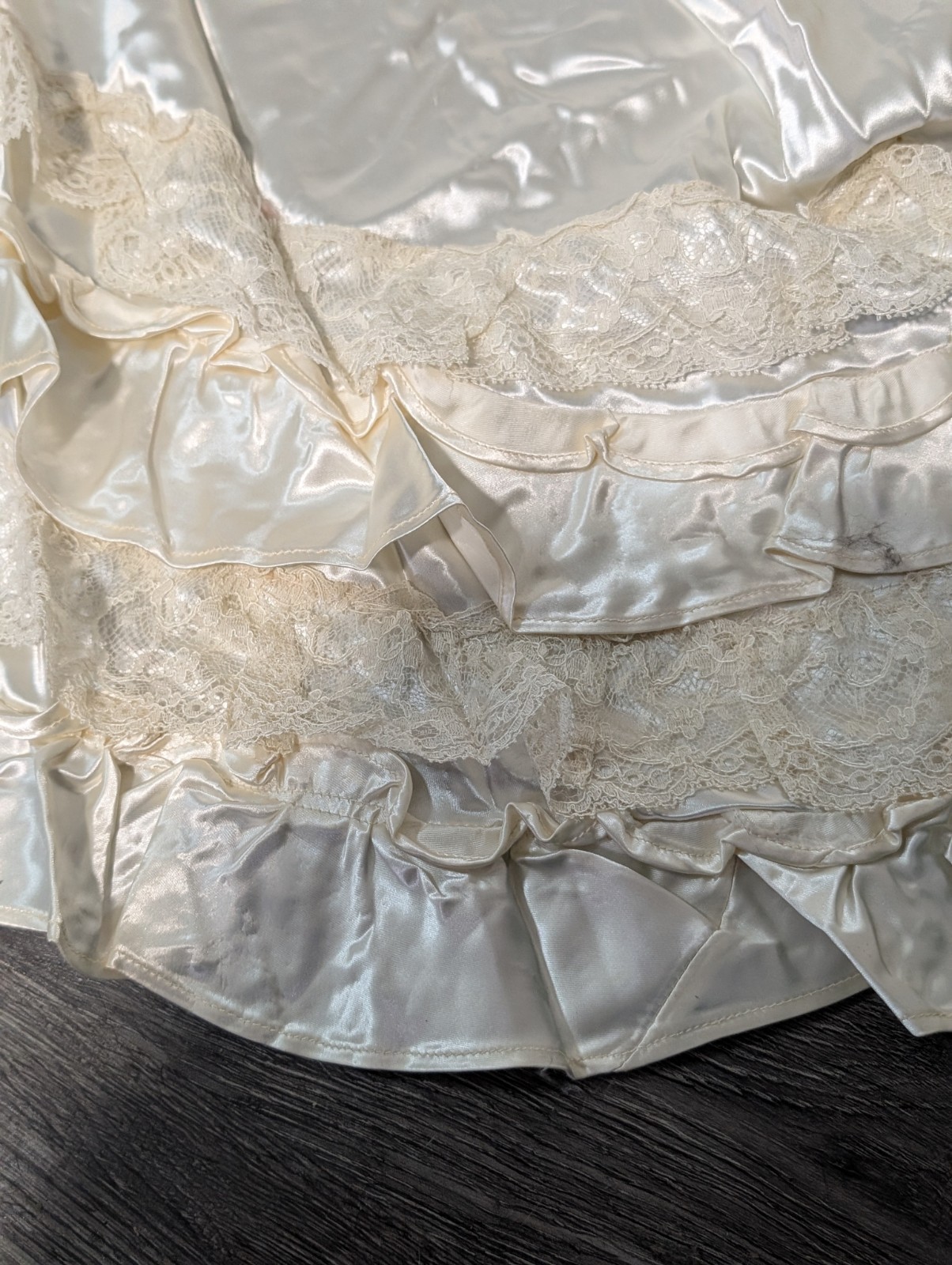 vintage 1940s liquid satin wedding gown.  Old Hollywood (XS)