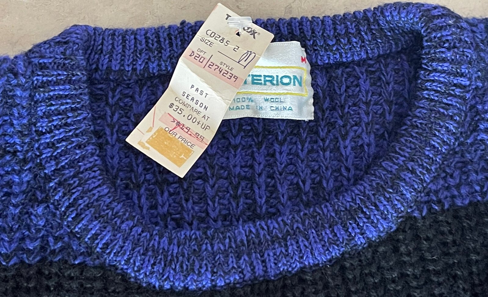 Vintage Arrow Criterion 100% Wool Sweater Crew Neck Multicolored Women’s M NWT