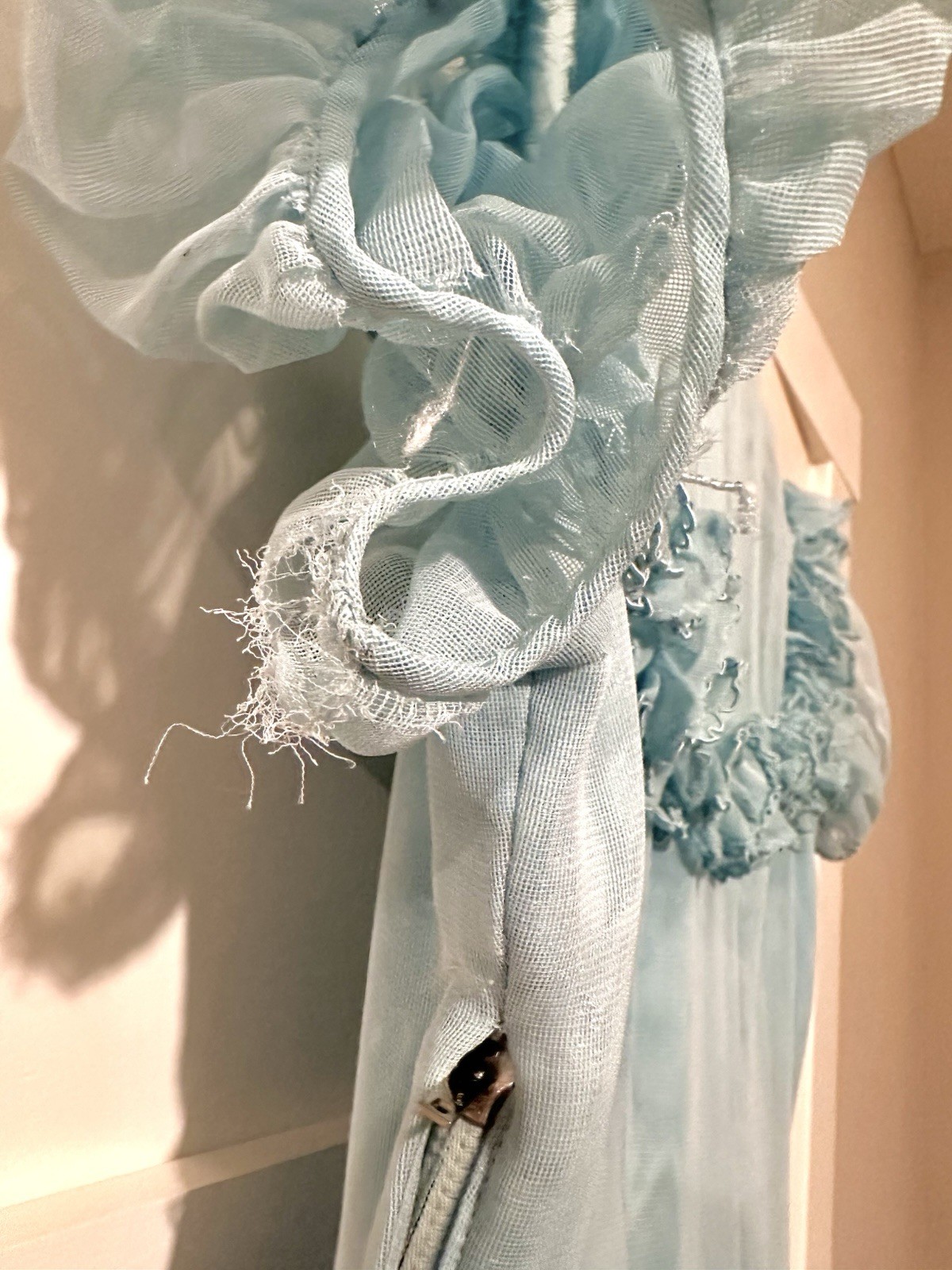 Rare 1940s Fred Perlberg Pale Blue Party Dance Gown XS/S – COSTUME OR REPAIR