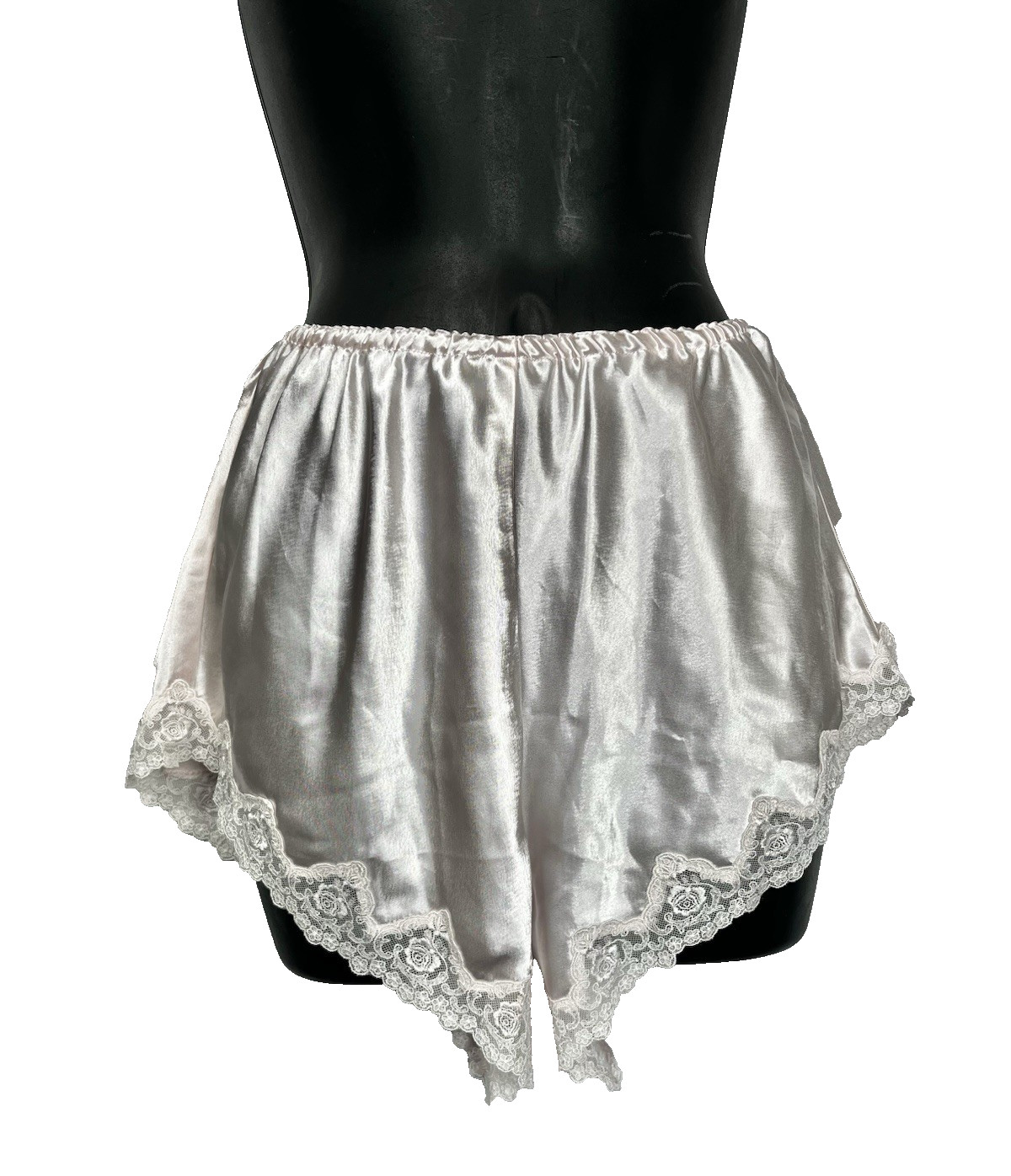 Vintage 80s Victoria&rsquo;s Secret Lingerie Satin Shorts Coquette lace feminine M