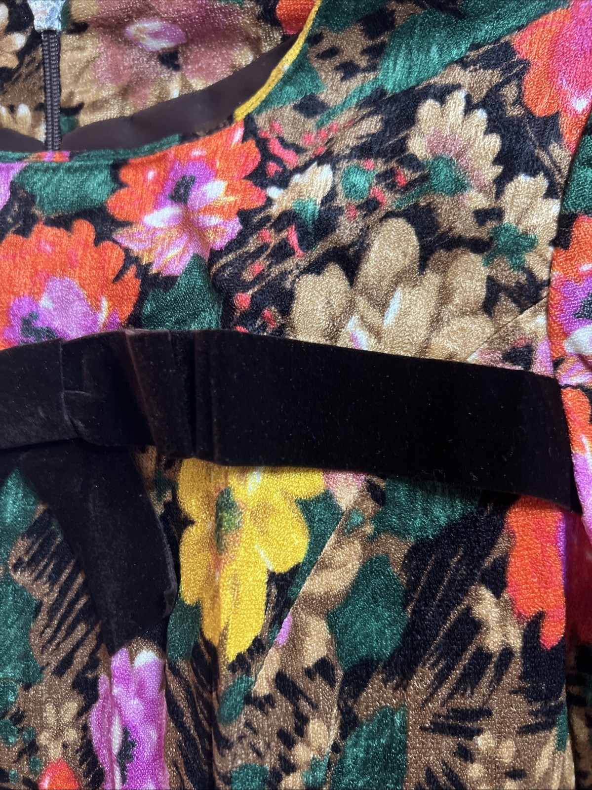Vintage Women’s Elègance Floral Dress No Size See Description