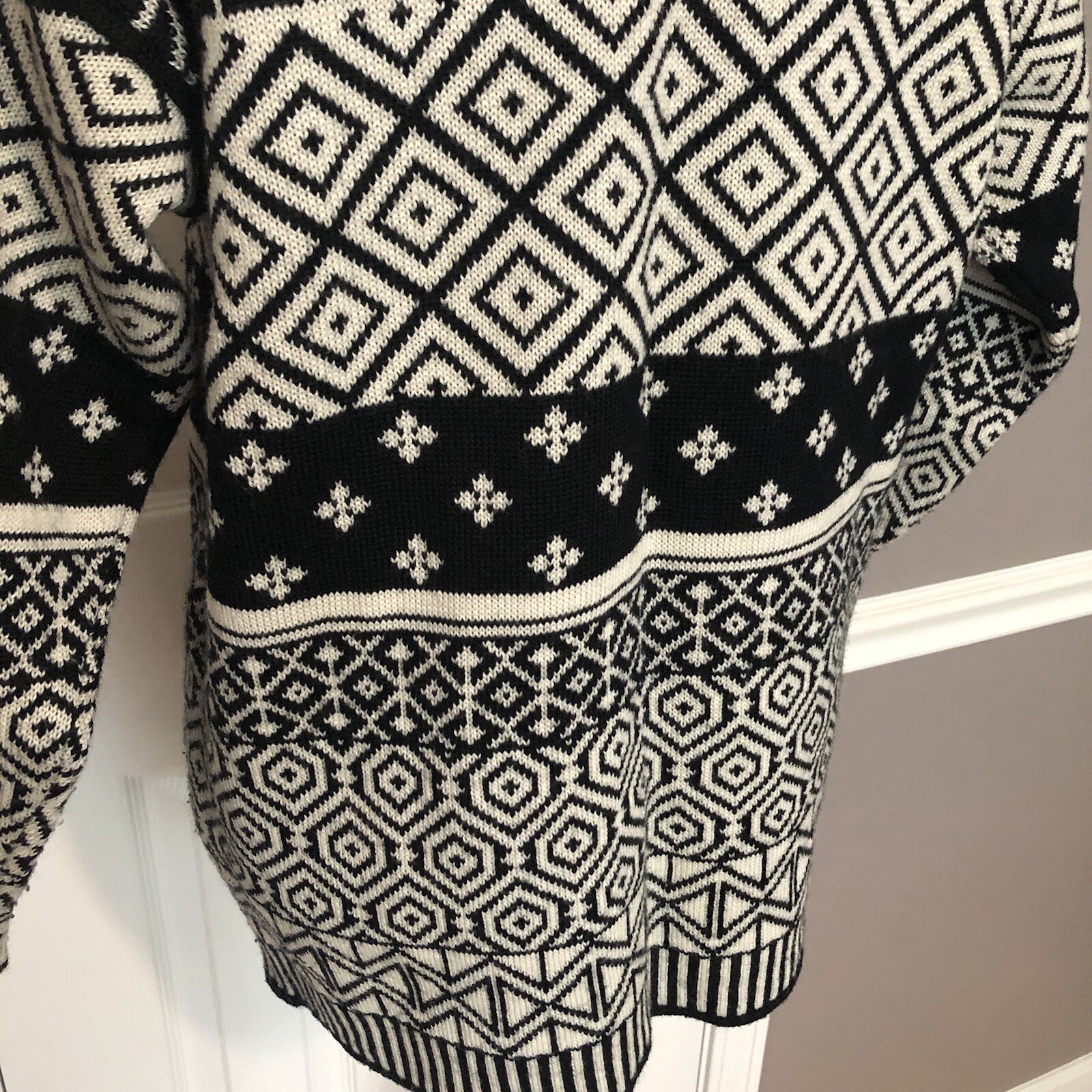Pretty Vintage Obermeyer Chloe Sweater~S~Fair Isle/Edelweiss~B:44~Wool Blend~EC!