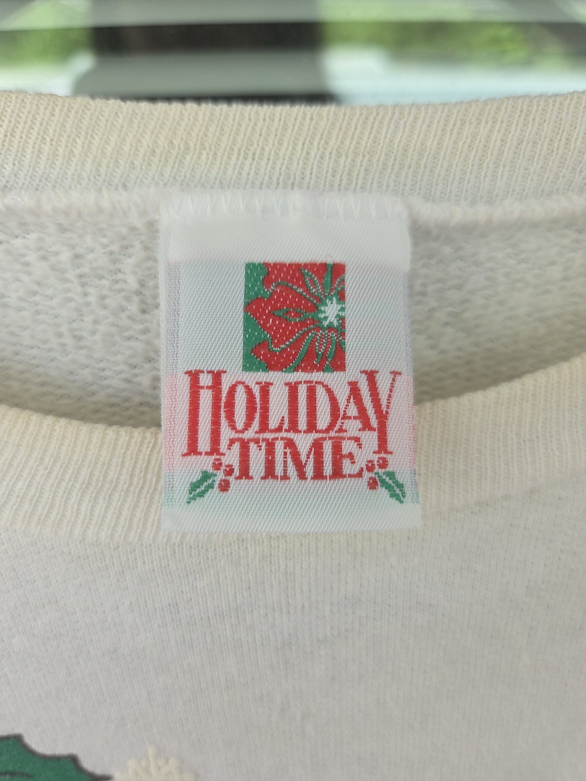 Vintage 90s Holiday Teddy Bear Christmas Sweatshirt Small Pullover Grannycore