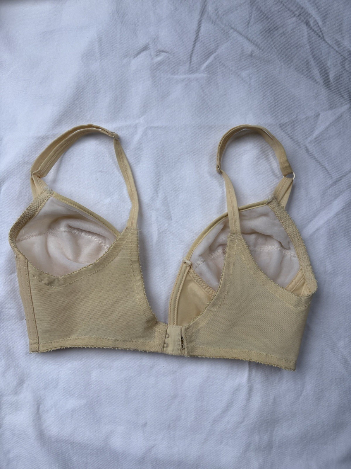 VTG Lady Marlene 565 Deep Plunge Front Closure Bra 1960s ILGWU Union Made 34B