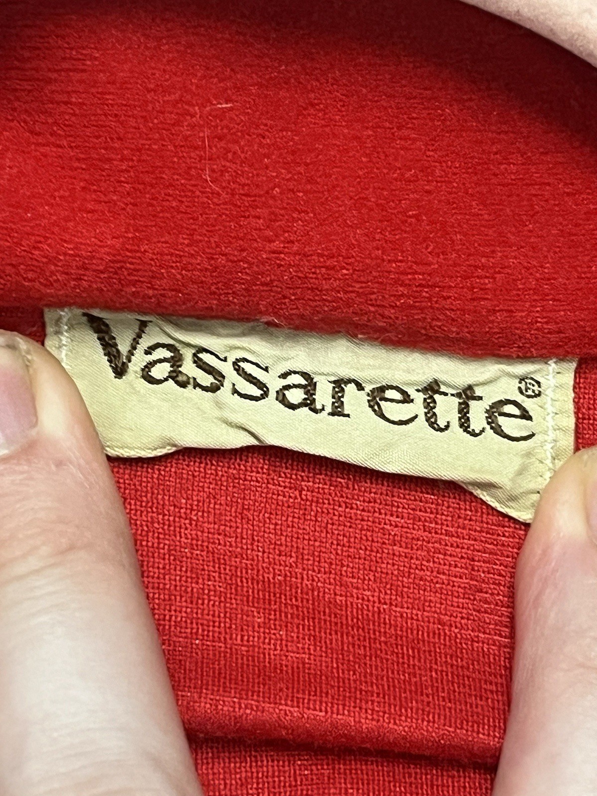 Red vintage 60s/70s fleece dress Rodeo western style cowgirl dress Vassarette