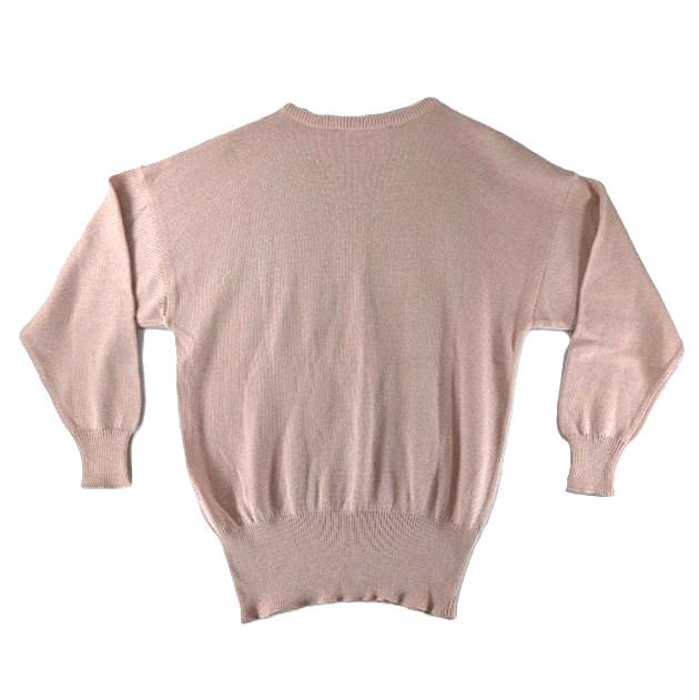 ESCADA Sweater Womens Sz M 38 Pink Embroidery Beads Margaretha Ley VTG 80s READ