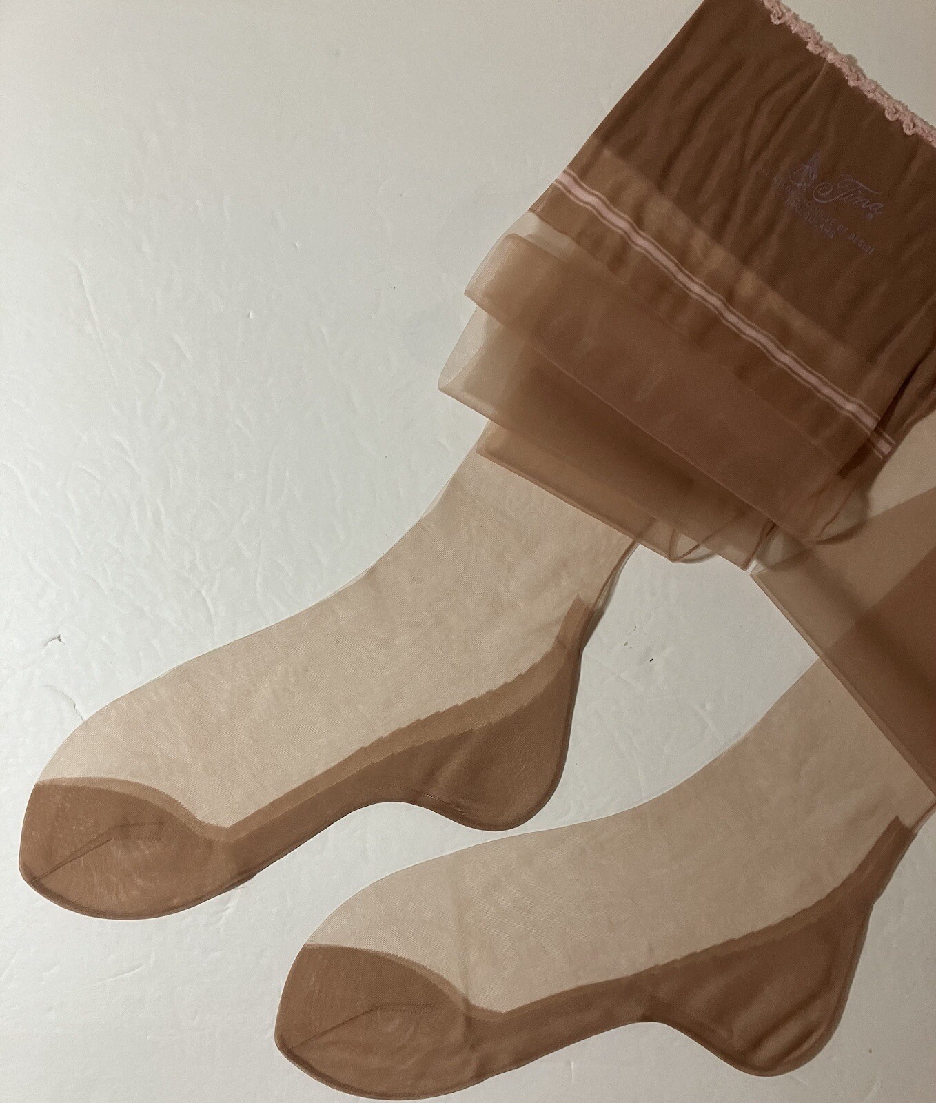 3 PAIRS VTG SUNTONE 15/51 FF SHEER FLAT PLAIN NYLON STOCKINGS 8.5” X 30” Vintage