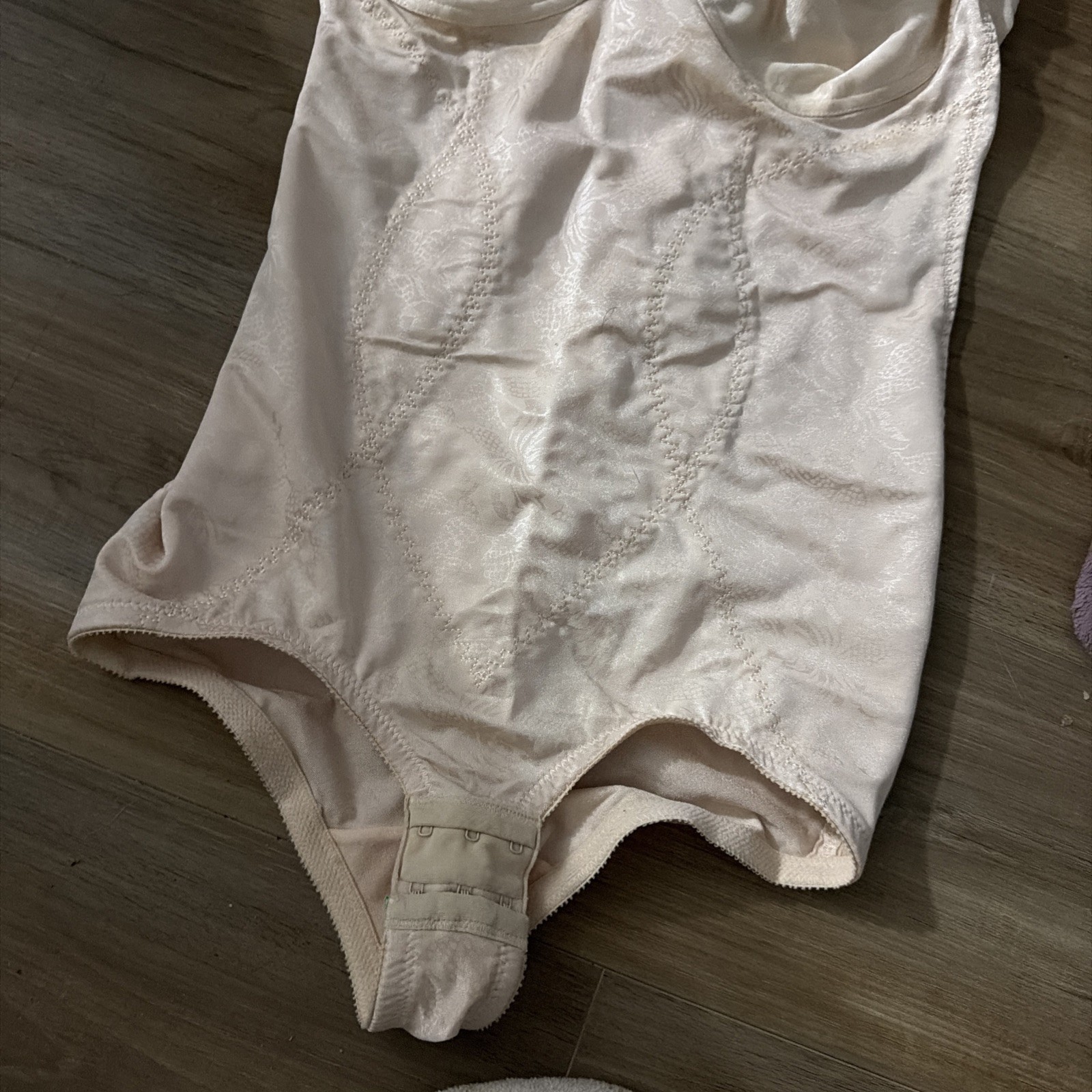 Flexees Shaping Bodysuit 36D Nylon & Lycra Ivory Old Stock Girdle 6866
