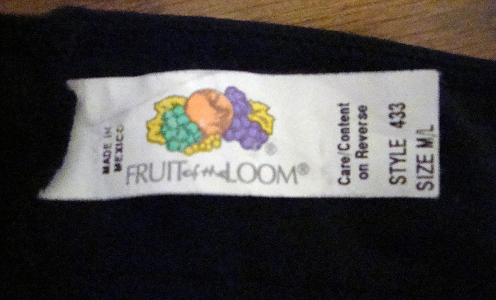 Fruit of the Loom M L Black Lycra Spandex Shiny Shimmery Thong Vintage #433