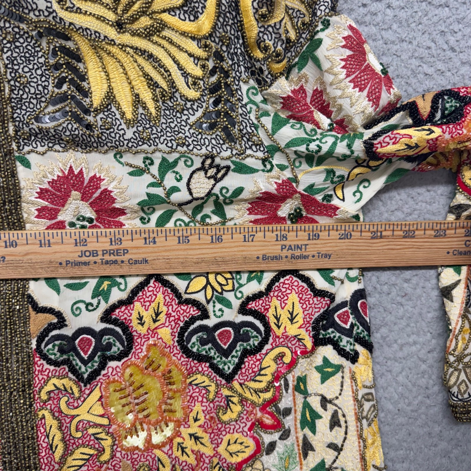 Diane Freis 100% Silk Beaded Jacket Womens M Floral Colorful Vintage Art To Wear