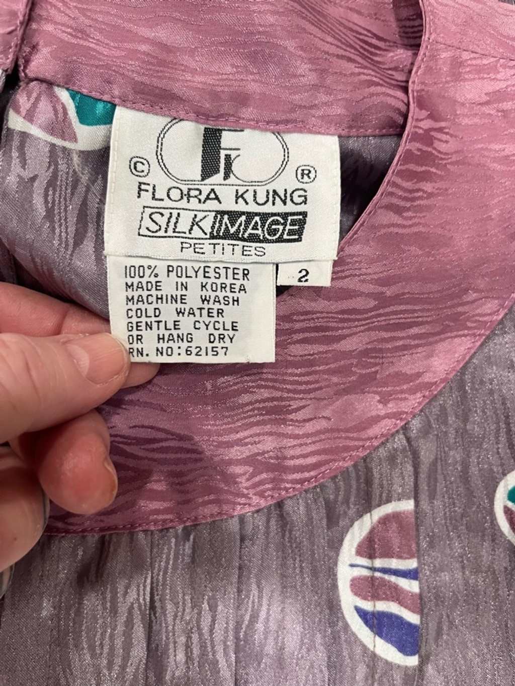 Flora Kung Silk Planet 1980’s shift Dress