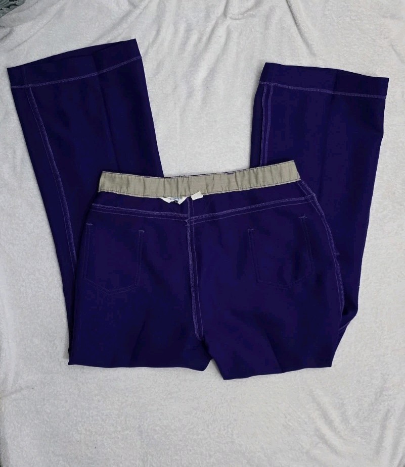Vintage 1970s Miss Holly 100% Polyester 5 Pocket Pants, Purple, 32 Waist