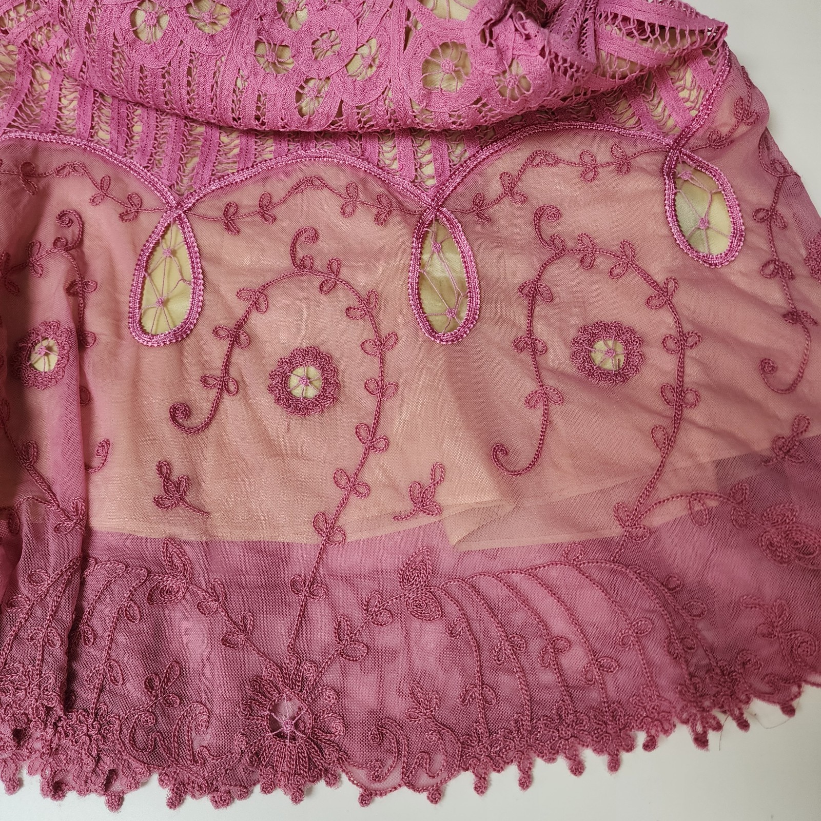 Betsey Johnson Bubblegum Pink Strapless Lace Dress Women&rsquo;s XS Y2K Garden Party