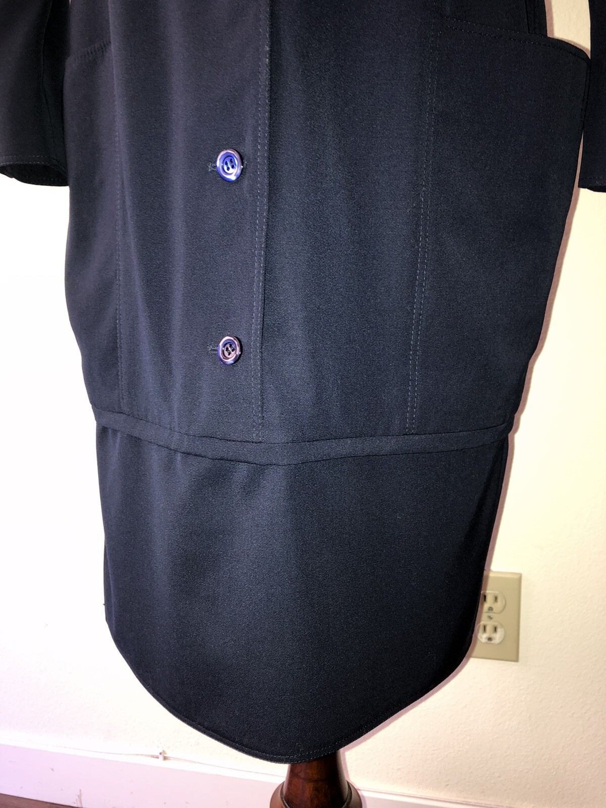 Vintage &rsquo;80s Emanuel Ungaro Parallele Avant Garde Midi Dress Shift Pockets Large