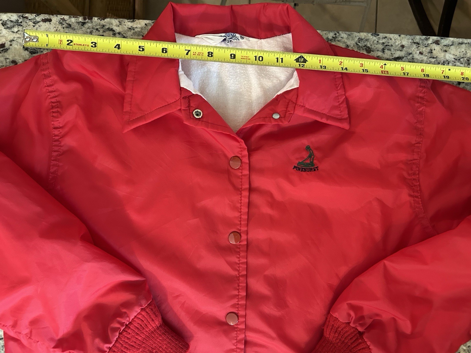 Vintage 80s Pinehurst Golf Course Resort NC West Wind Windbreaker Ladies M Red