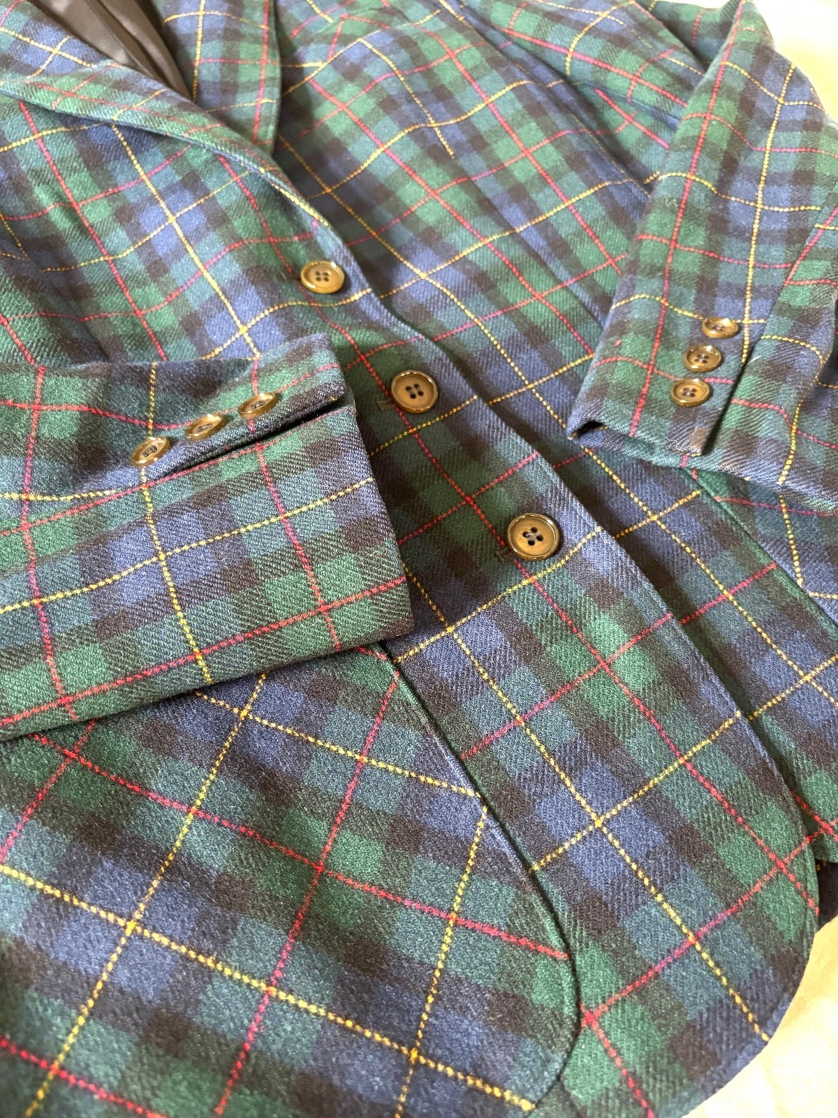 VTG Pendleton 100% Wool Blue-Green Tartan MiUSA Women&rsquo;s Blazer/Suit Jacket HOLES
