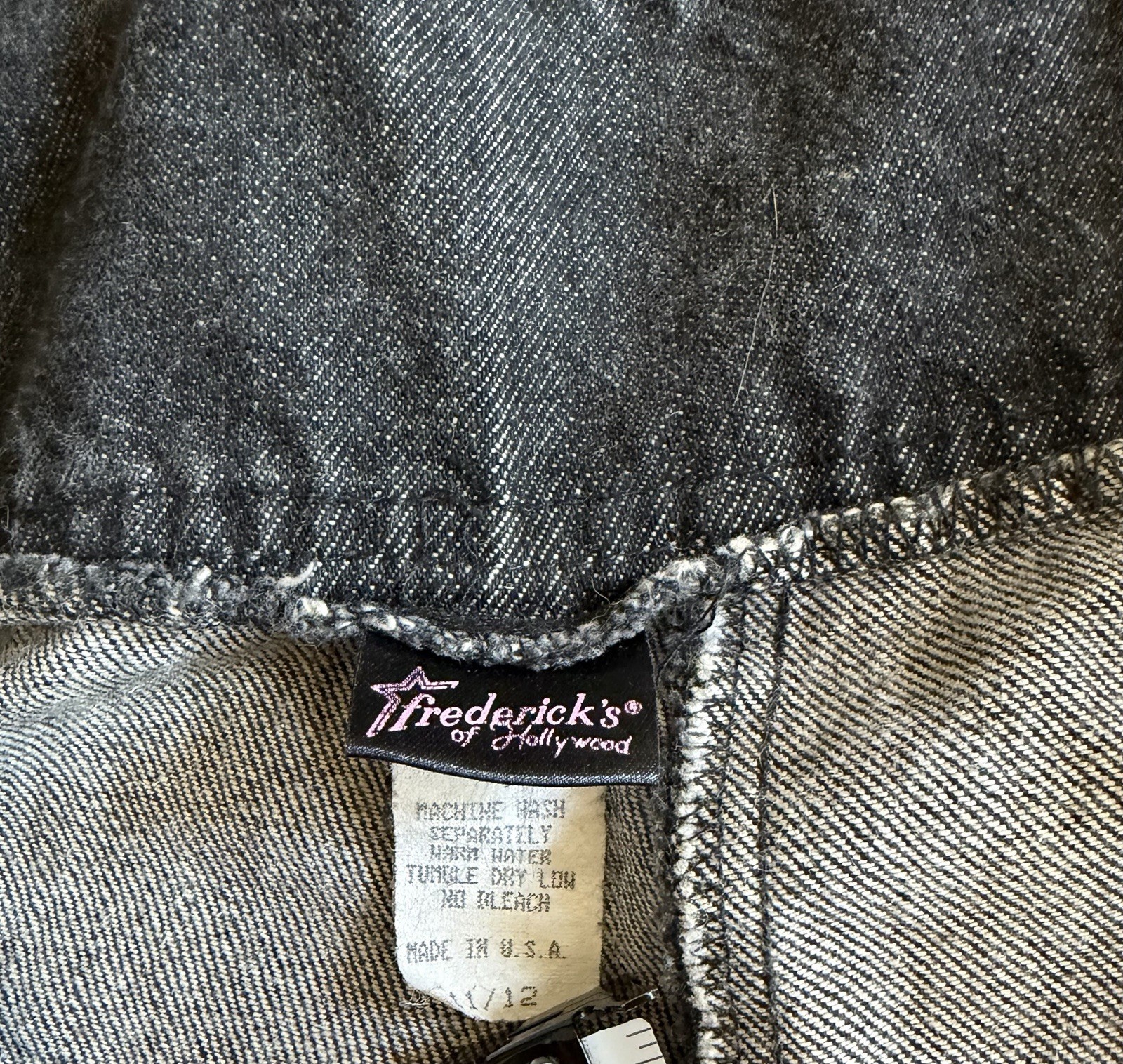 Vtg Fredericks 80&rsquo;s Denim Suspender Overall Women&rsquo;s High Waist Jeans Black 11/12