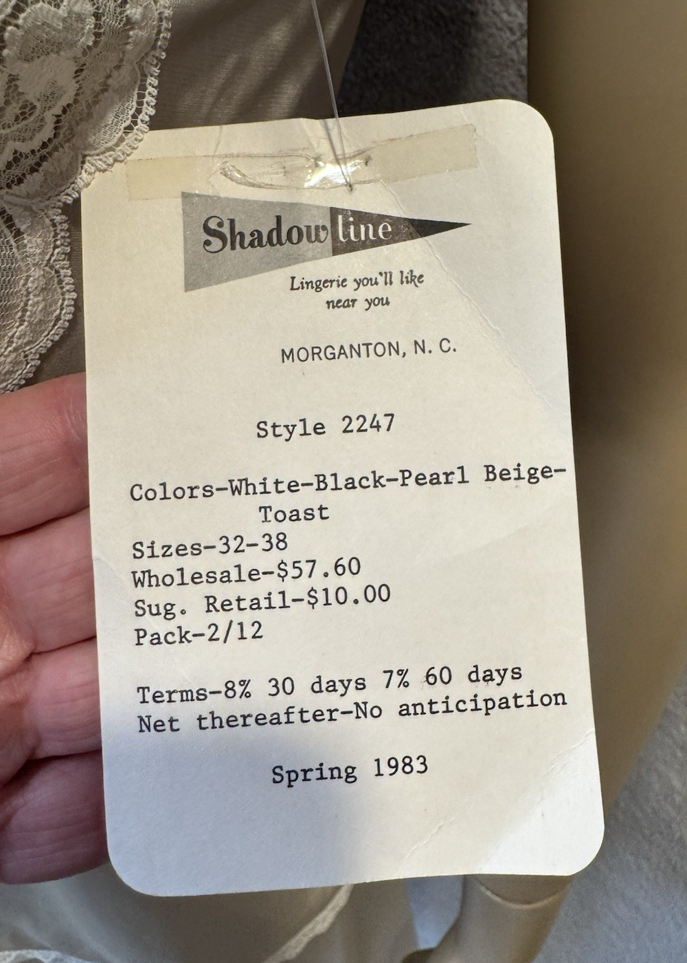 VTG Shadowline Camisole Cami Sz 34 & Half Slip Set Lingerie NEW, Lace, 80&rsquo;s
