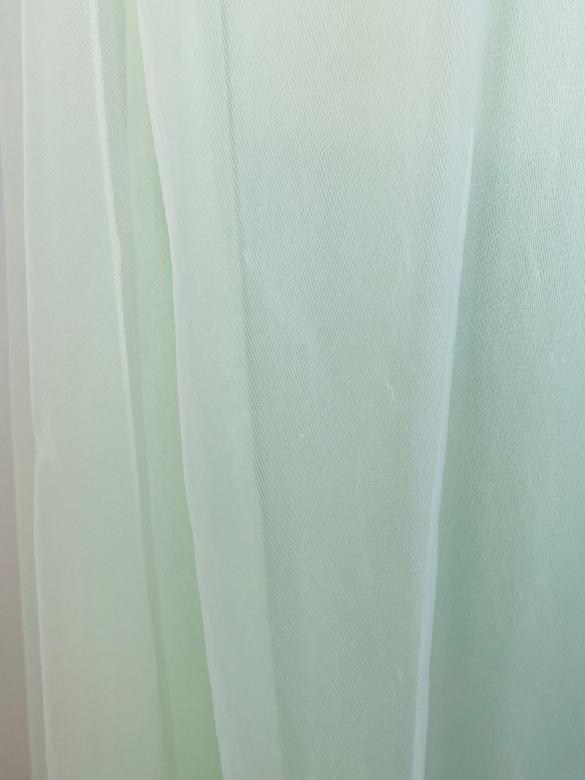 VTG WARD&rsquo;S MINT GREEN GODDESS CHIFFON&LACE FULL SWEEP NIGHTGOWN NEGLIGEE*S/M
