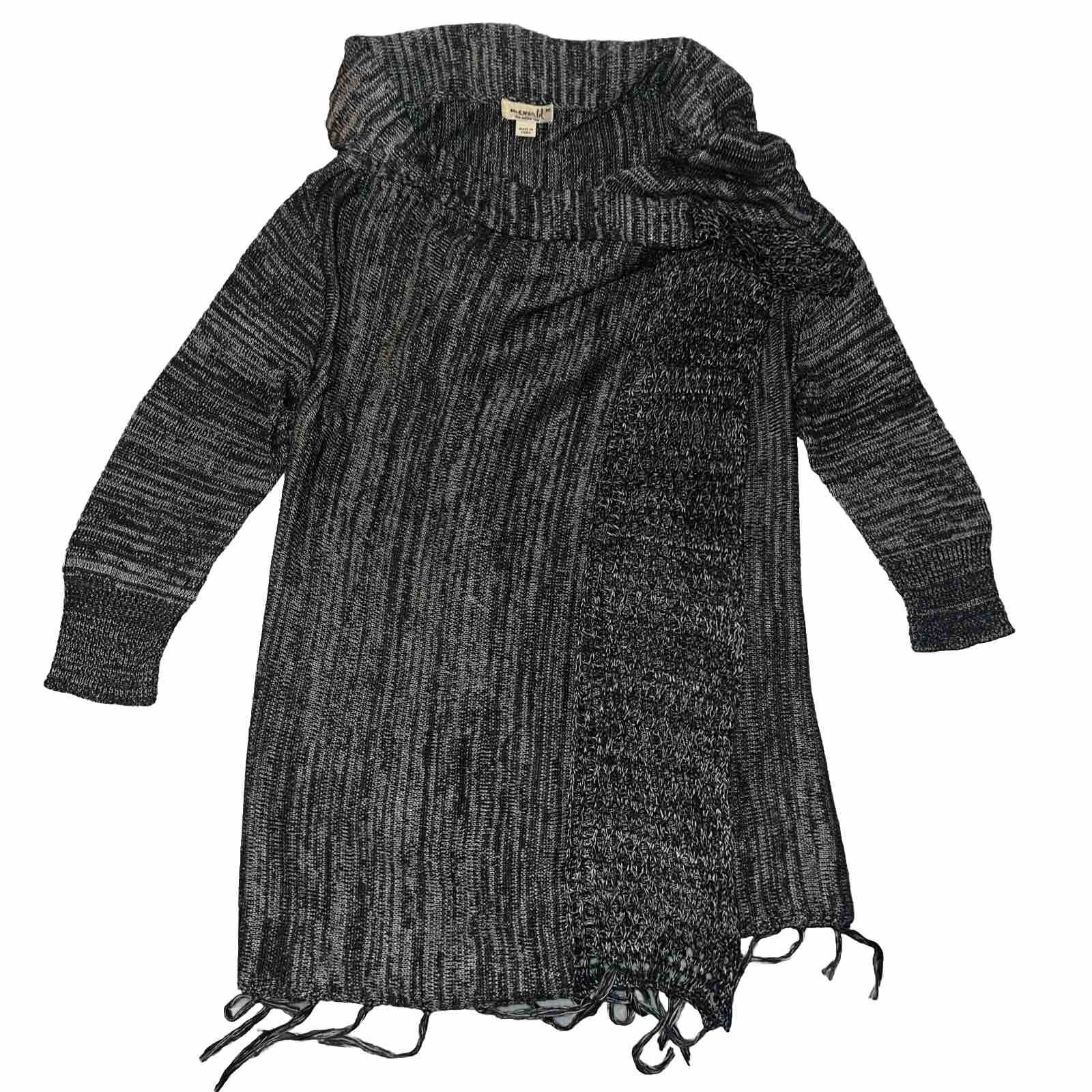 One World Live & Let Live Womens M Knit Cardigan Sweater Long Acrylics Tassel