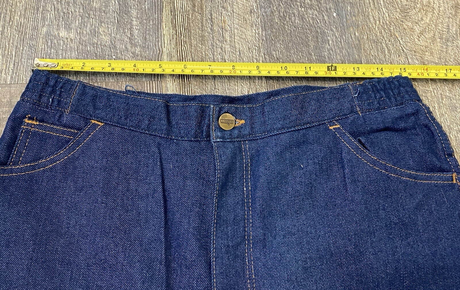 TRUE Vintage WRANGLER NWT Stretch Denim Jeans 80s Talon Streetwear Full Fit 16