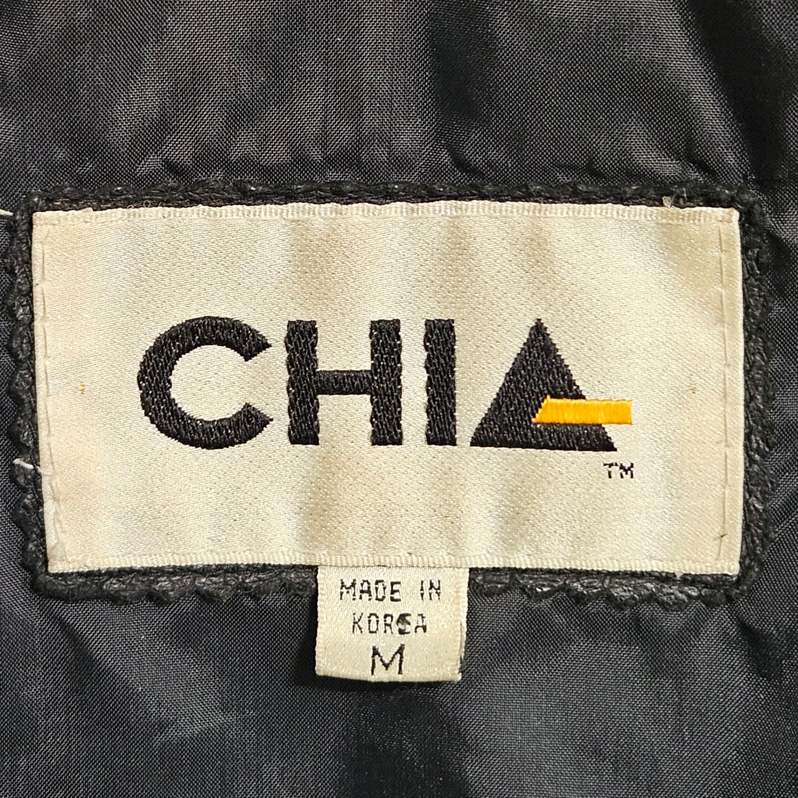 Chia Colorblock Leather Jacket Wmns M Patchwork Multicolor Vintage Hood Bomber *