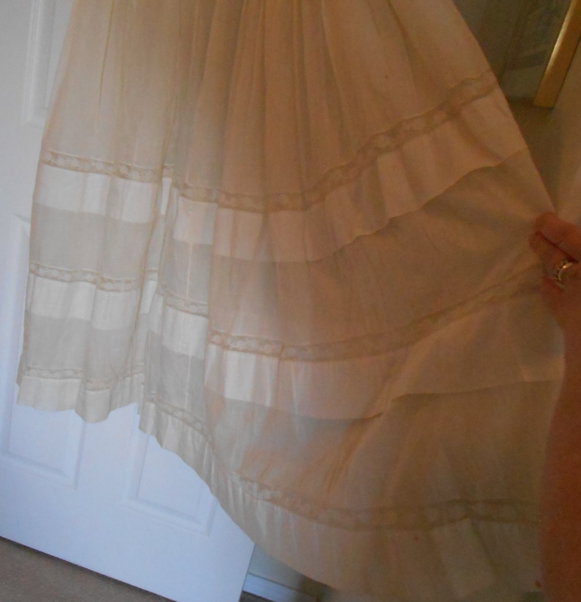 Vtg 1890s 1900s Victorian Edwardian DAY DRESS Lace Lawn Cotton FINE Handmade