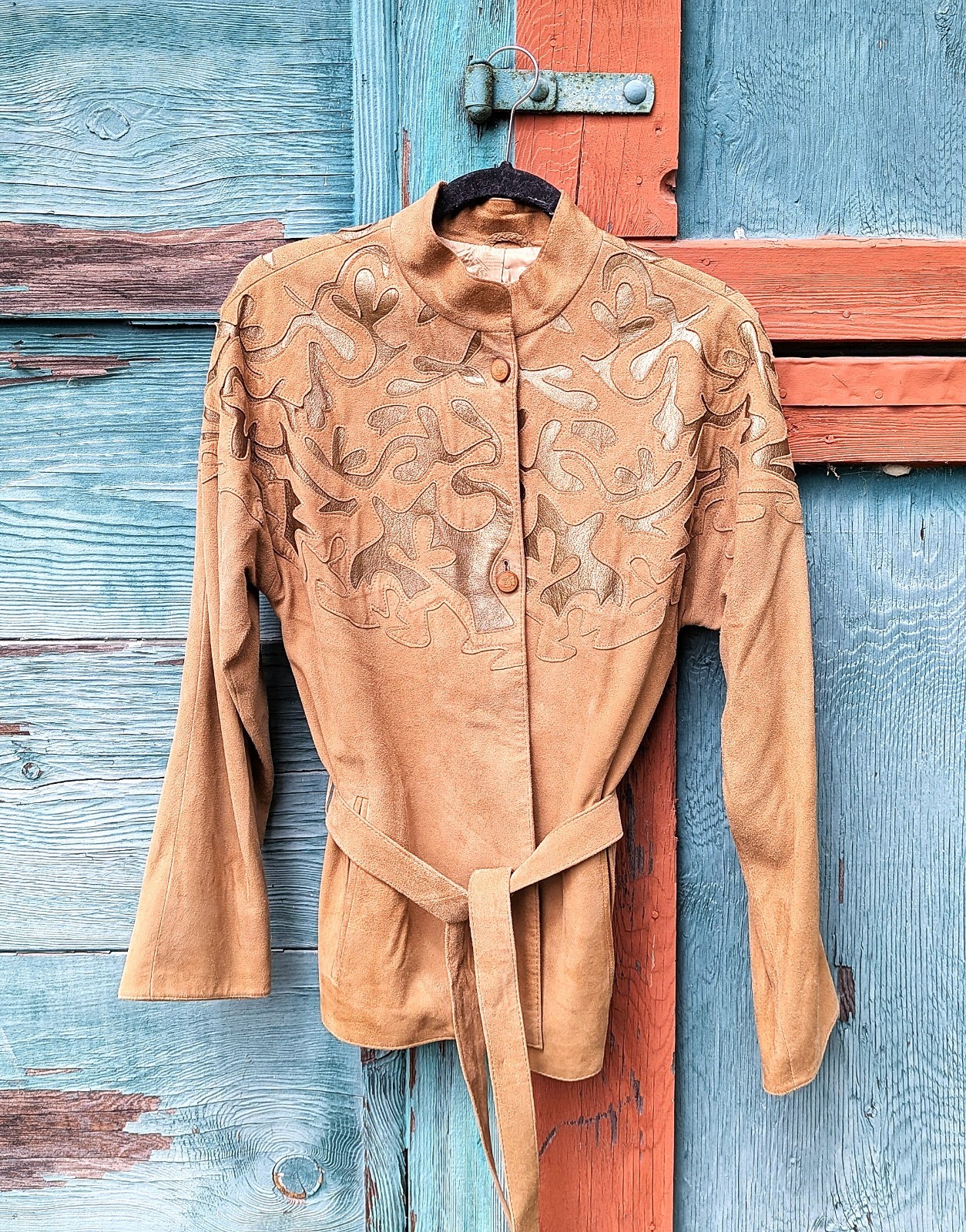Vintage Top belted Doeskin Leather Walter Rupp W Germany – 1970s