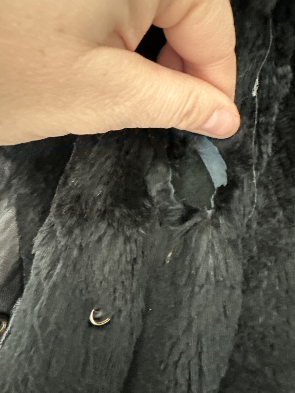 Vintage Leather Jacket 80s No Label Fur Lined size L Oversized Fit Very Warm