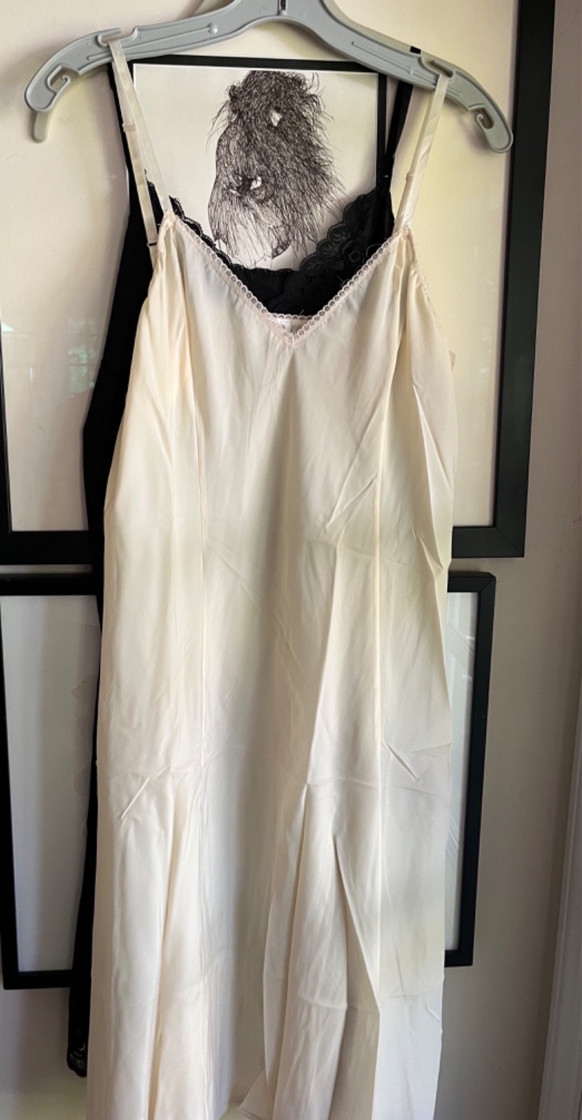 Vintage Alice Maloof Neiman Marcus full slip see measurements warm ivory