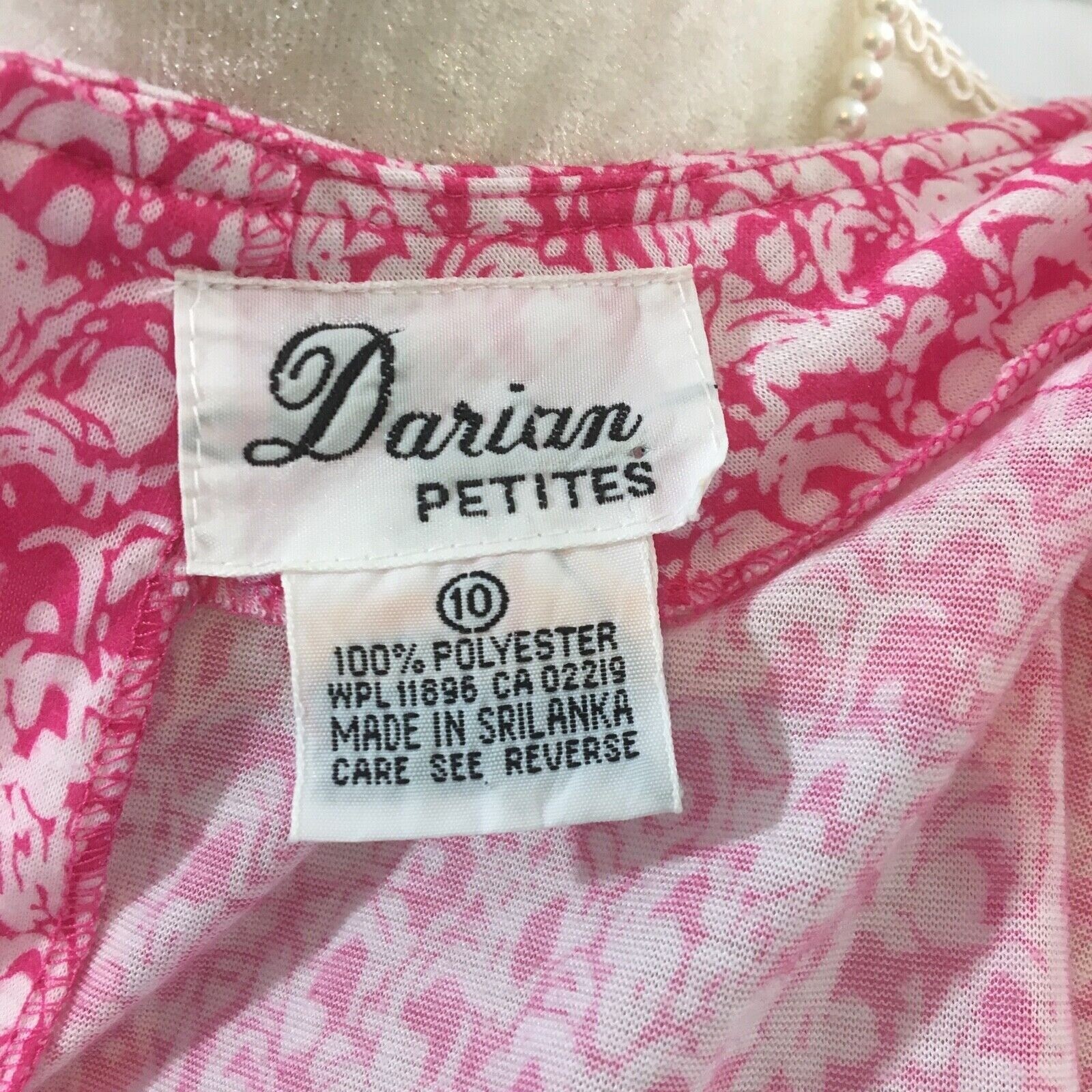 Darian Petites Women&rsquo;s Dress Fit & Flare Vintage Buttons Removable Sash Size 10P