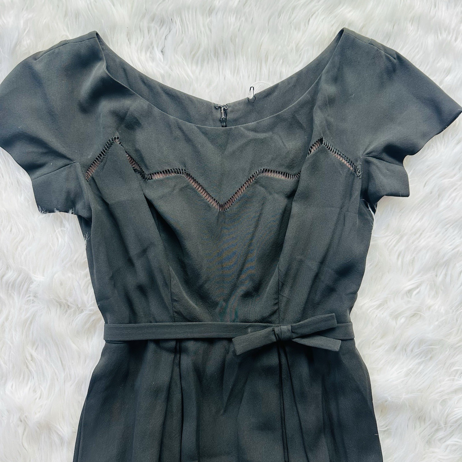 Solid Black Shift Dress Harold&rsquo;s Made In USA Vintage Small Wedding Holiday Party